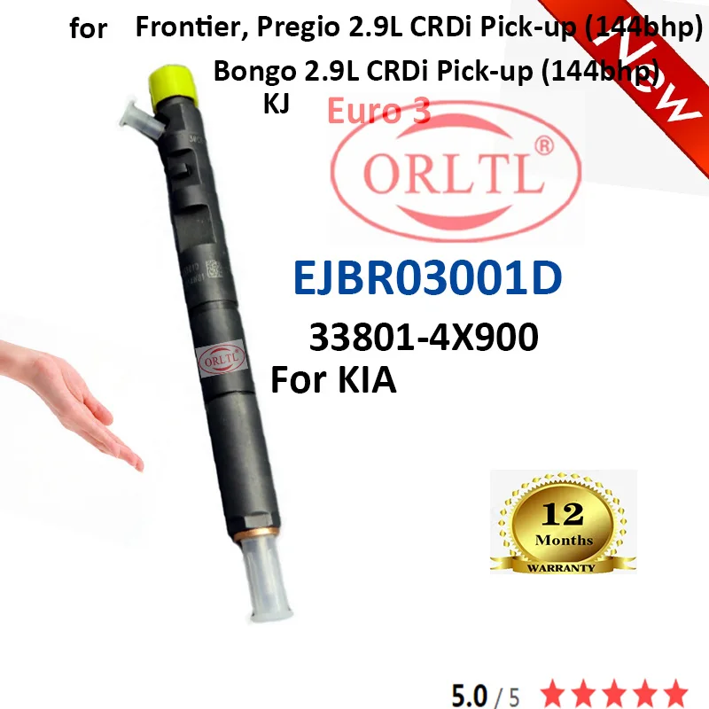 

Дизельный инжектор общей топливной магистрали EJBR03001D 33801-4X900 338014X900 33801 4X900 EJBR0 3001D для KIA Bongo Frontier Pregio KJ Euro 3