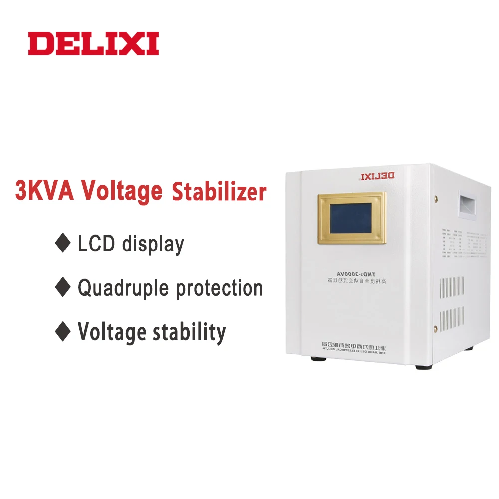 DELIXI Household Voltage Stabilizer 3000W Input Voltage 150V-250V high accuracy Automatic AC voltage regulator
DELIXI Household Voltage Stabilizer 3000W Input Voltage 150V-250V high accuracy Automatic AC voltage regulator