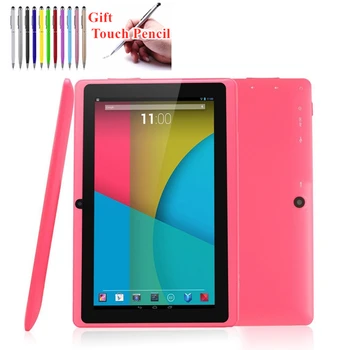 

Cheap Kids 7 inch Tablet PC Q88 PRO Allwinner A33 Tablet Quad core 512MB+8GB Android 4.4 1024*600 Dual camera Bluetooth