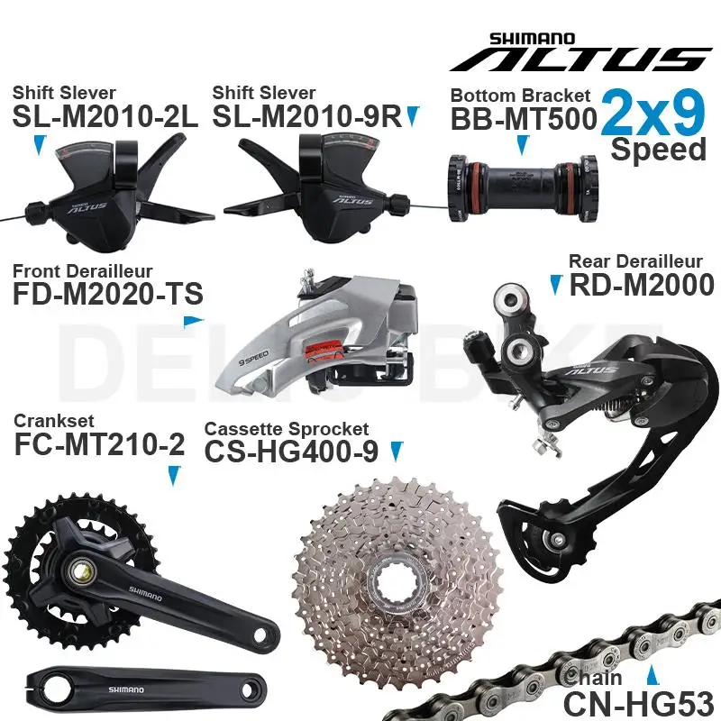 Shimano Altus 2X9 Speed MTB Groupset 