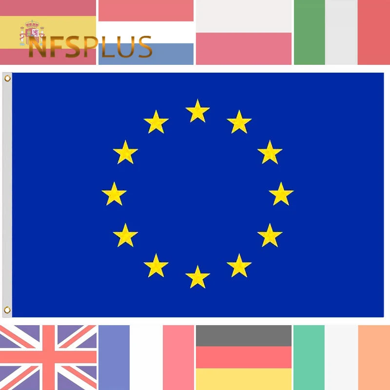 

European Flags EU Europe 90x150cm Polyester France Germany Ireland Switzerland UK Spain Poland Slovakia National Flag and Banner