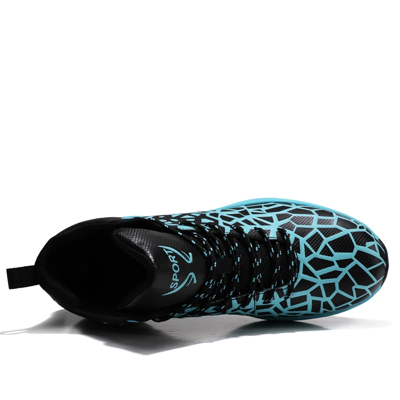Мужские ботинки с высоким берцем Jordan Баскетбольная обувь Для мужчин амортизацию свет Баскетбольные Кроссовки противоскользящие Спорт на открытом воздухе спортивная обувь Jordan; Basket Homme - Цвет: Небесно-голубой