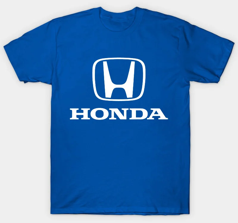 Honda Tall Футболка белая стандартная черная футболка с логотипом - Цвет: Королевский синий