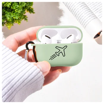 

Travel Map Plane Silicone Case For Airpods Pro Wireless Bluetooth Earphone Case for Apple Airpods Pro Charging Box With Hook