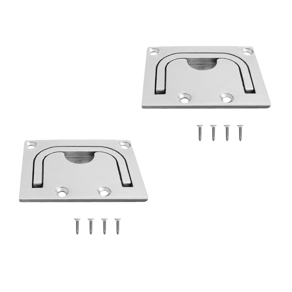 Упаковка из 2 предметов 2,9" x 2,2" 316 пружинный люк из нержавеющей стали подъем вытяжка ручка Встраиваемая установка Морская Лодка RV парусный спорт