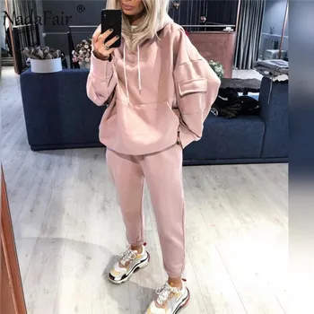 

Oversized Hoodie And Pants Set Autumn Winter Solid Outfits Two Piece Set Women Casual 2 Piece Women Tracksuit