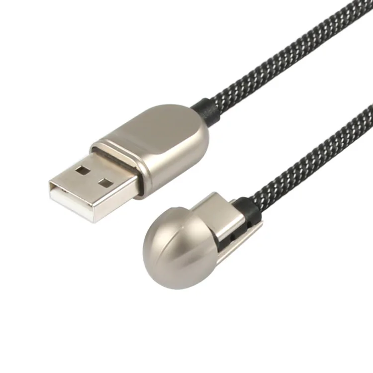 Usb Тип C180 градусов угол типа C кабель для зарядки нейлоновый Плетеный USB C шнур для Galaxy S9/S8/Note 9, LG G6/G5/V30, Google Pixel