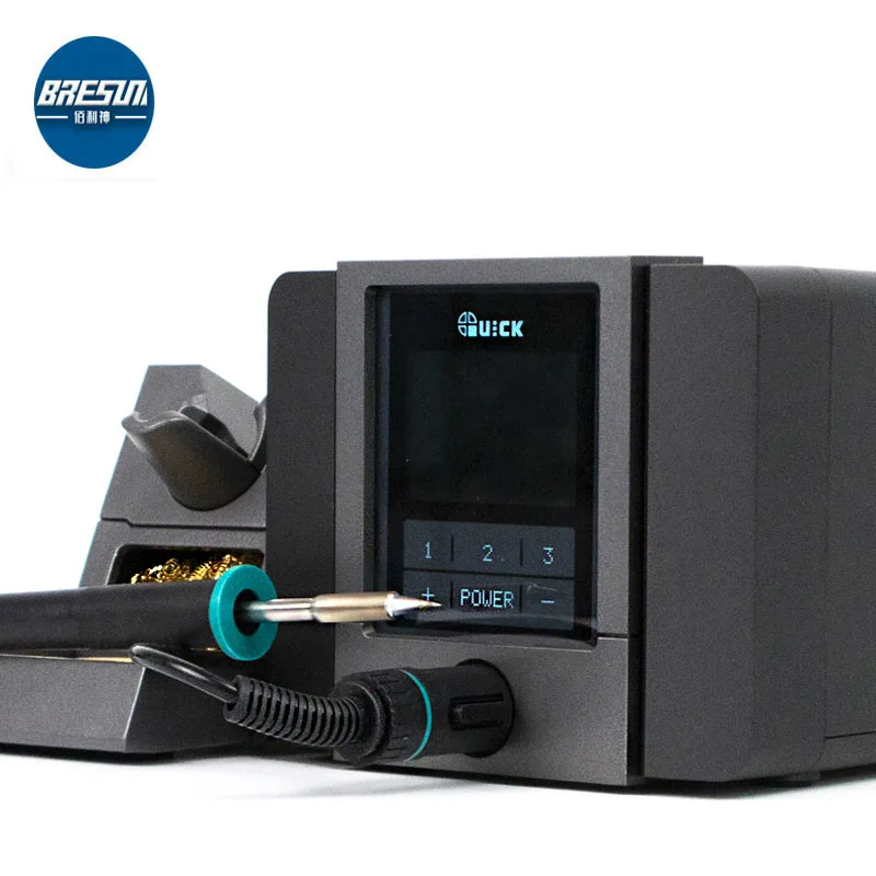 US $133.84 QUICK TS1200A original Lead Free BGA Soldering Iron Station LED Display with One Soldering Tip for Phone Motherboard Repair