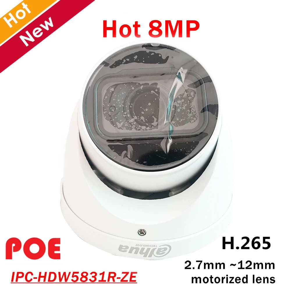 Камера видеонаблюдения H.265 8 Мп встроенный микрофон макс. 2 7 12 мм|poe ip camera|dahua poe cameraip