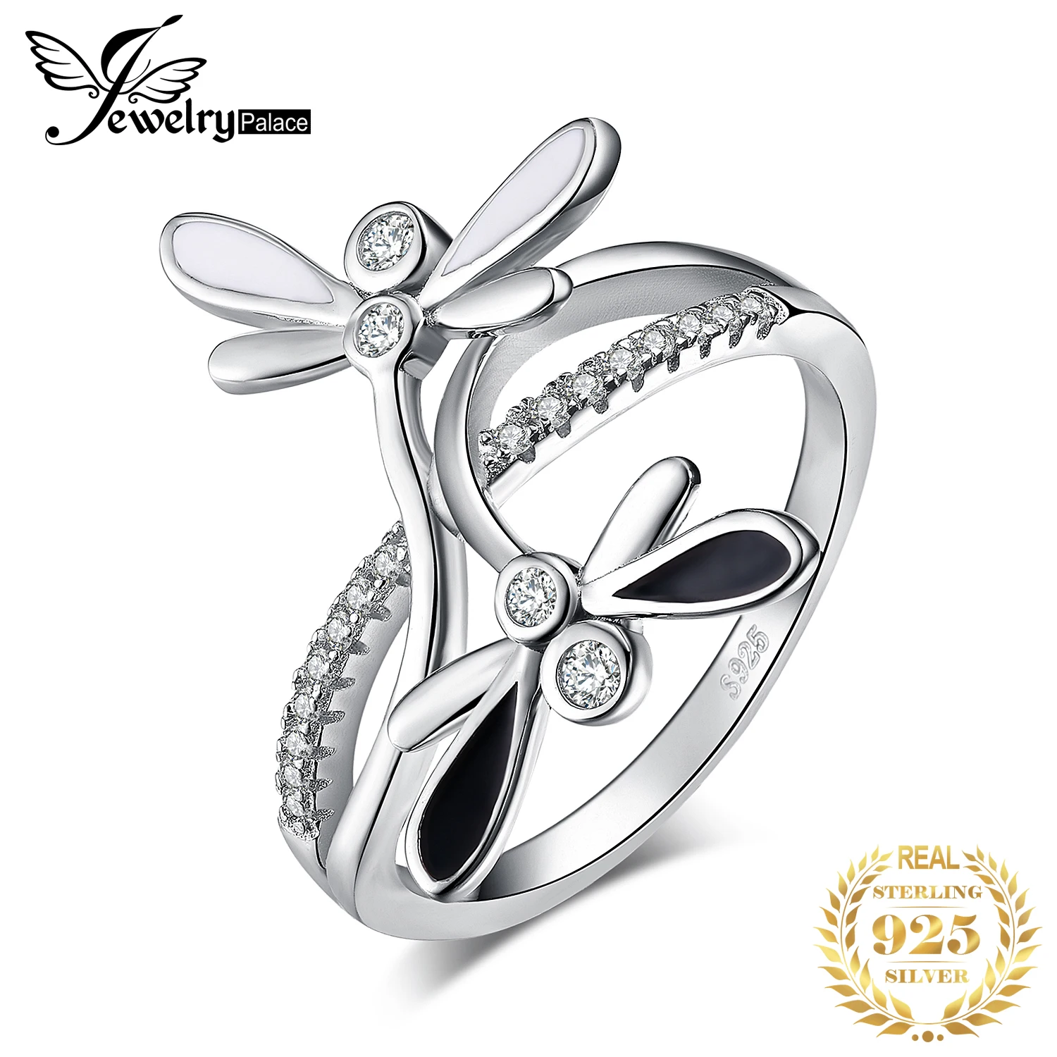 JewelryPalace Dragonfly Cubic Zirconia Rings 925 Sterling Silver for Women Stackable Ring Jewelry Fine | Украшения и аксессуары