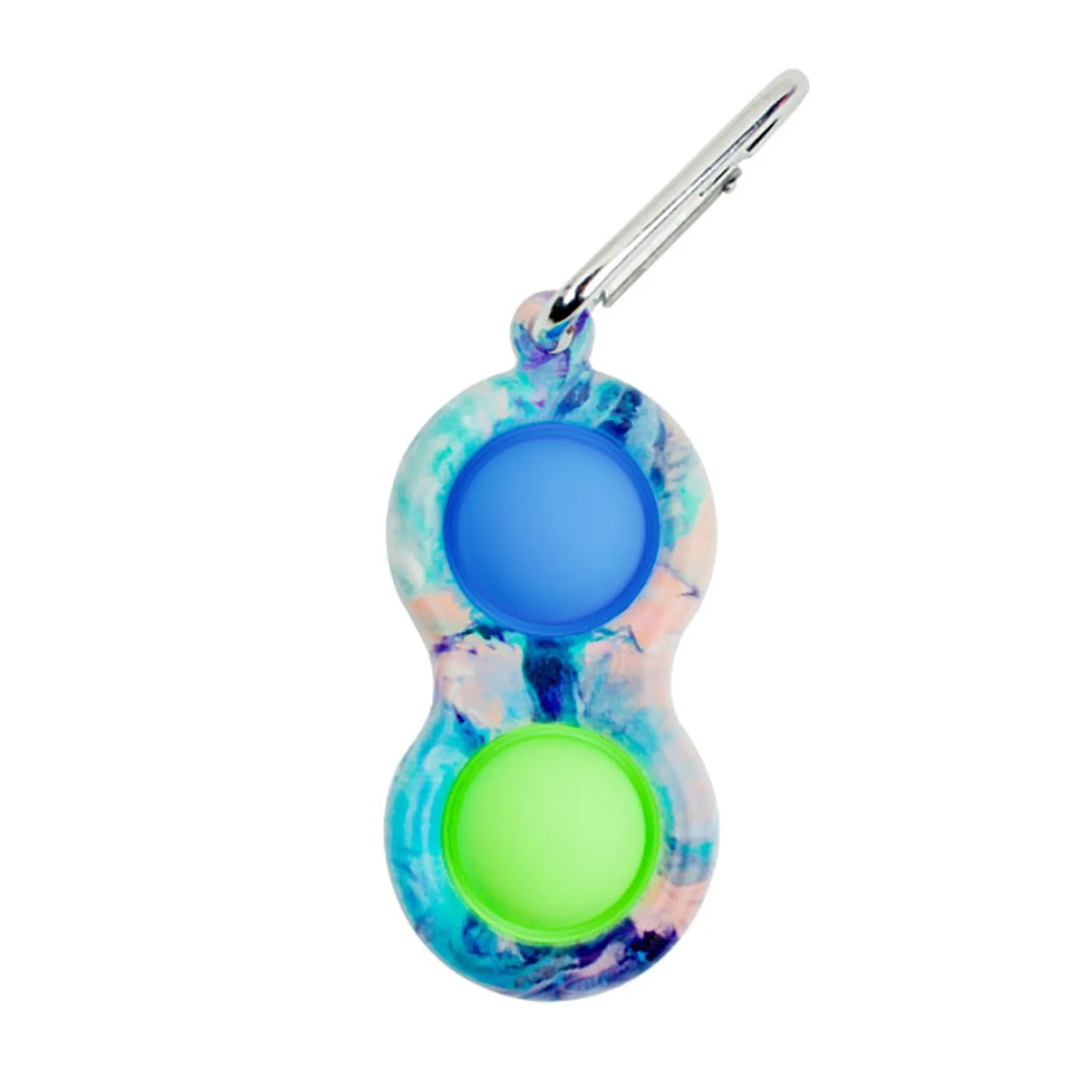 Push Pops Mini Keychain Dinosaur Fidget Toy For Autism Adhd Anxiety Anti Stress Relief Sensory Push Its Bubble Rainbow Toys squeezy toys Squeeze Toys