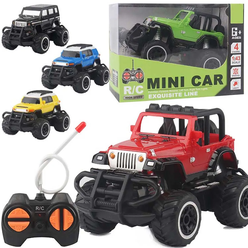 

HISTOYE 143 Mini Four-way remote control off-road Crawler Climbing vehicle with Light Buggy Toy For Children Gift