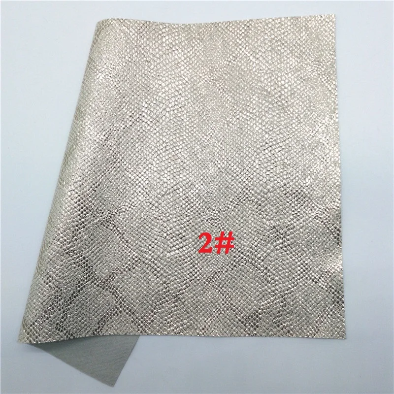 Glitterwishcome 21X29 см A4 размер винил для бантов Металлическая Змея питон синтетическая искусственная кожа простыни для бантов, GM622B - Цвет: 2