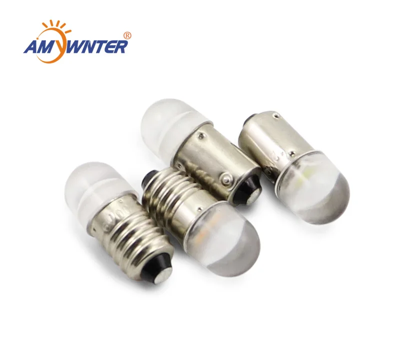 Amywnter 24V 48V 60V E10 H5w лампа T4w 6,3 V 12V BA9S светодиодные лампы теплые белые автомобили BAX9S BAY9S источник освещения
