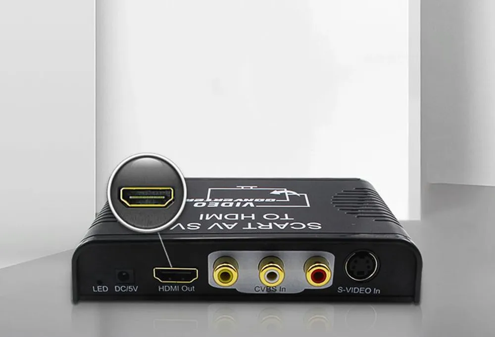 Из scart в HDMI AV SVIDEO из scart в HDMI 3-в-1 конвертер мультимедийного интерфейса высокой четкости