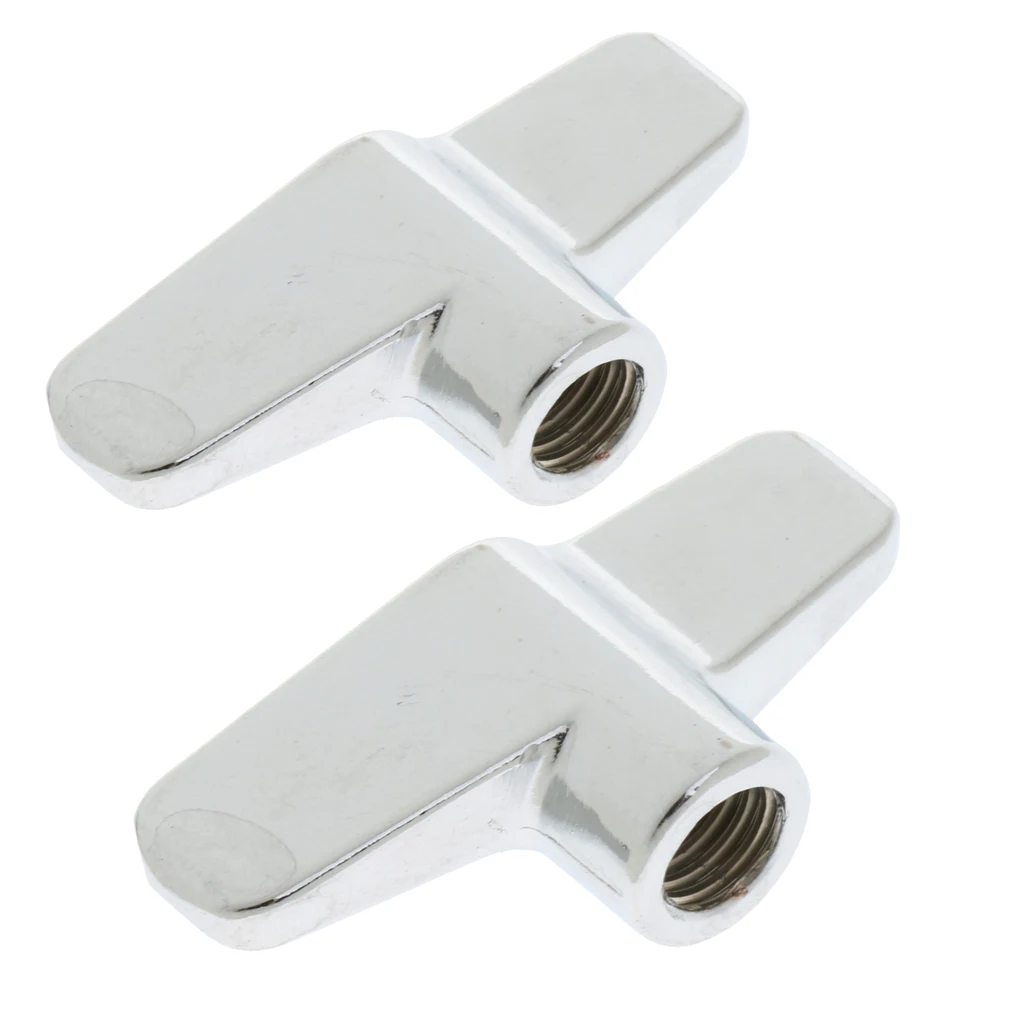 

2 Pieces Quick Release T Shape Cymbal Stand Wing Nut Drum Accessories 8mm