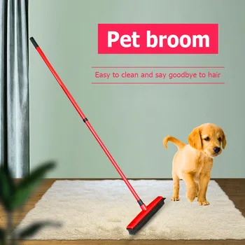 

Floor Broom Telescopic Carpet Cleaning Tools Rubber Pet Cat Dog Hair Removal Pets Fur Furniture Cleaner Removal Brush