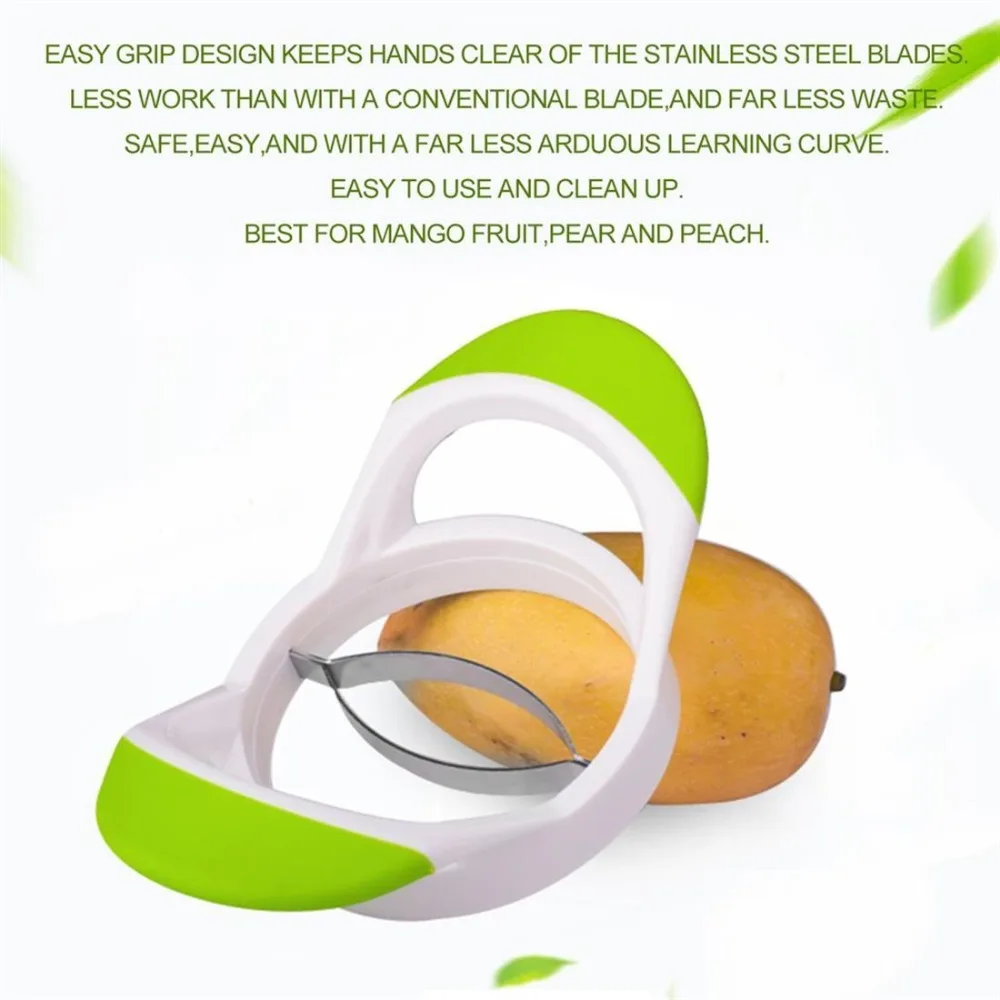 Stainless Steel Peach Mango Splitter Slicer Fruit Pitter Machine Fruit Cutter and Corer Mango Corer Tool Peeler Cut Kitchen Easy Tool (3)