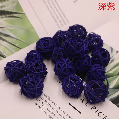 Wood Color Christmas Rattan Ball Decorative Stakes & Wind Spinners Yard Planter ColorfulStakes Indoor and Outdoor Decor