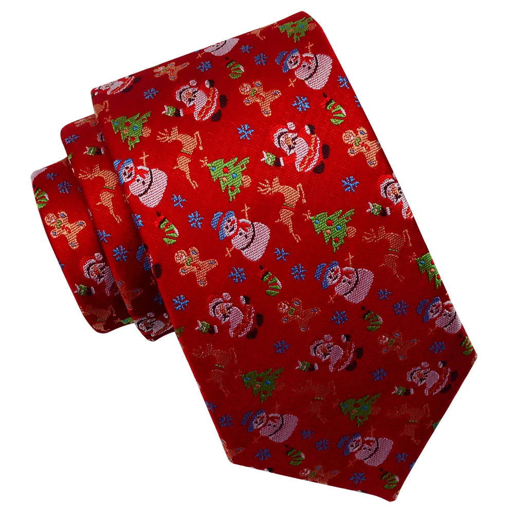 GUSLESON, Новое поступление, Рождественский галстук, шелковый жаккардовый переплетенный, качественные Галстуки, дерево, снеговик, праздничный, тематический галстук, костюм для мужчин, подарок