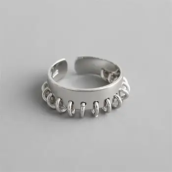 

Circle Tassel Glossy Open Ring 100% 925 Sterling Silver Rings For Women High Quality Lady Fine Jewelry Vintage Ins Style 925-958