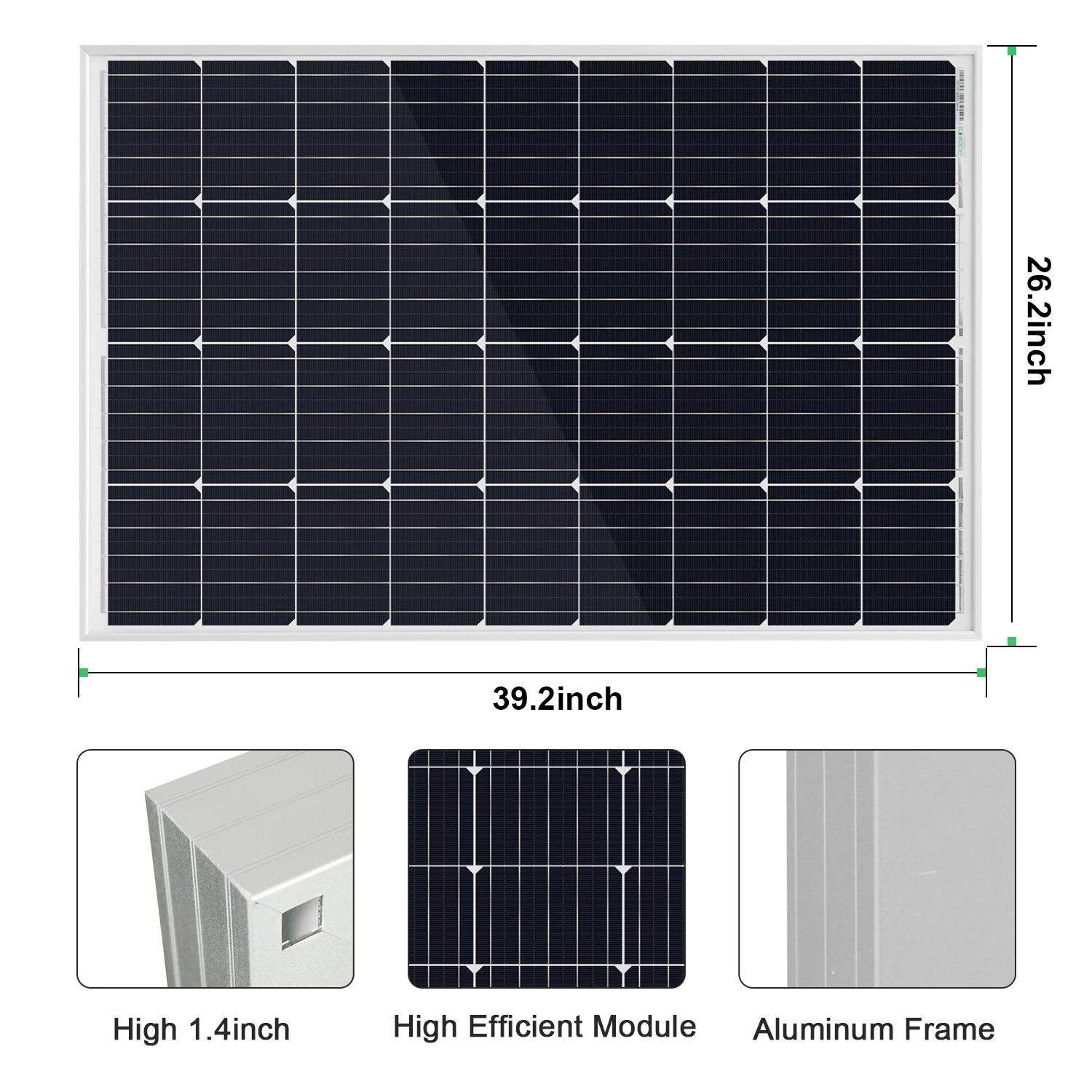 ECOWORTHY 120W 240 Watts Solar Panel 18V Volt Mono Off Grid Battery Charge Solar Energy System KIT for 12V RV Boat Car System