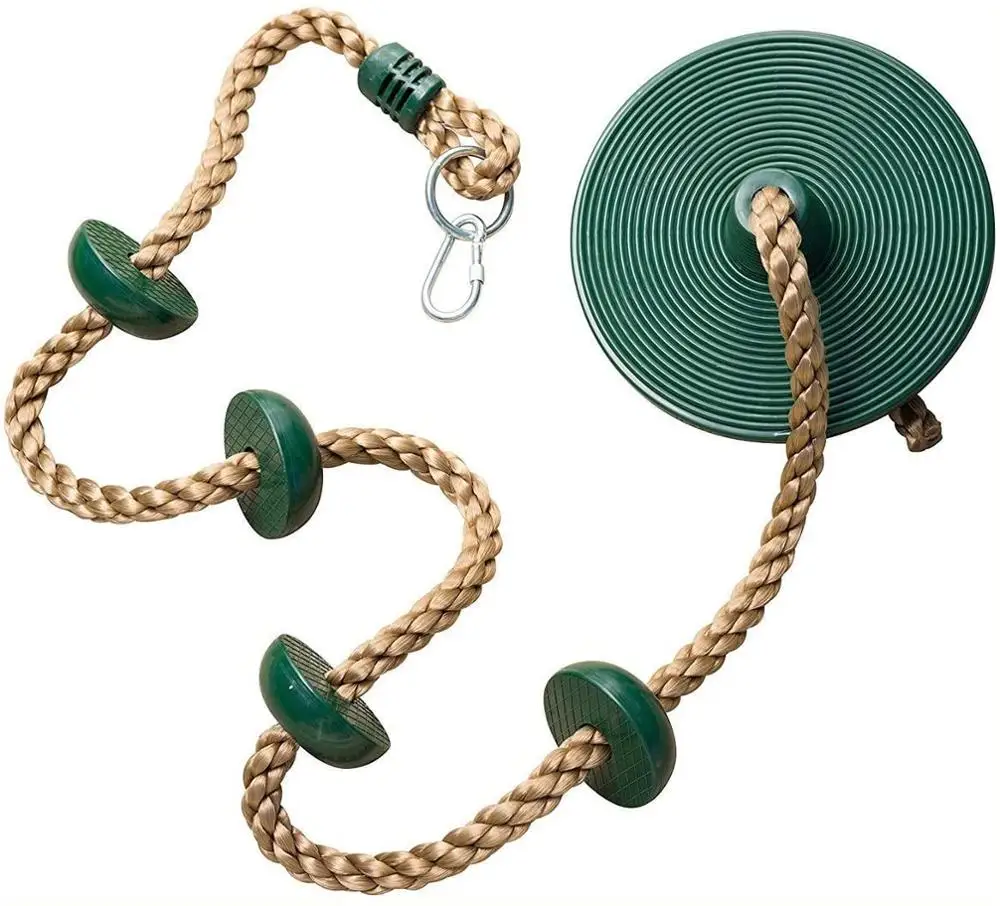 Jungle Gym Kingdom Climbing Rope Platforms Disc Swing Seat-Swing Set Accessories