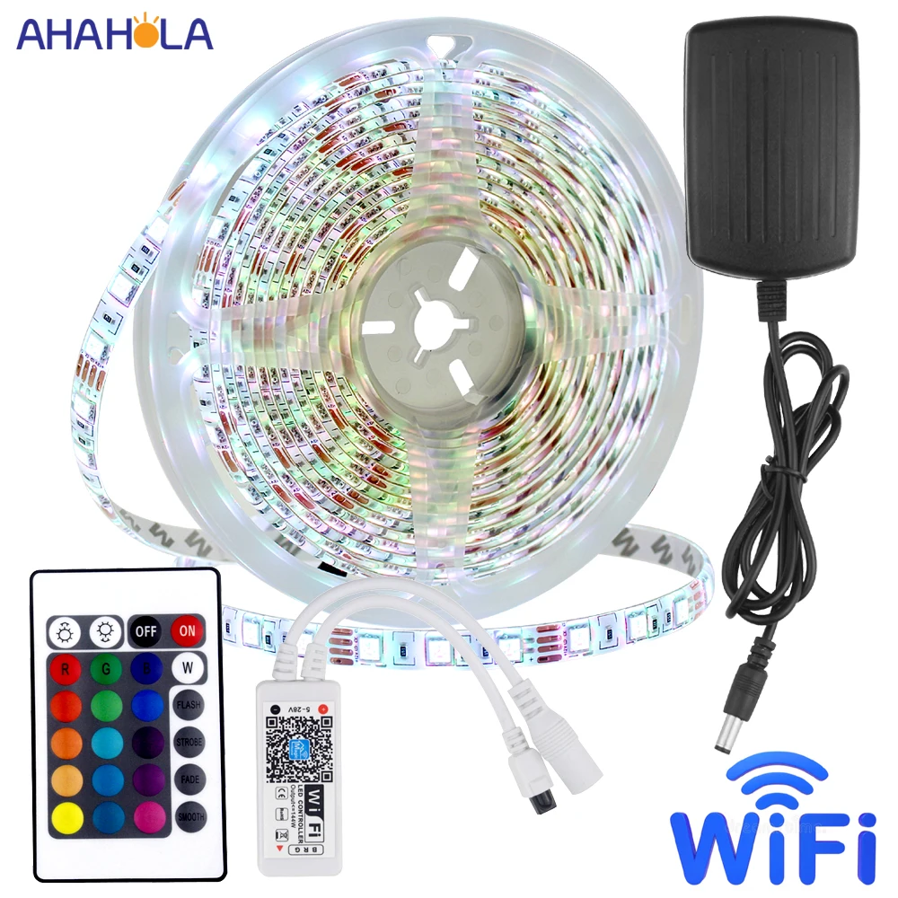 Rgb светодиодная водонепроницаемая лента SMD 3528 2835 5050 гибкая 12 В Диодная