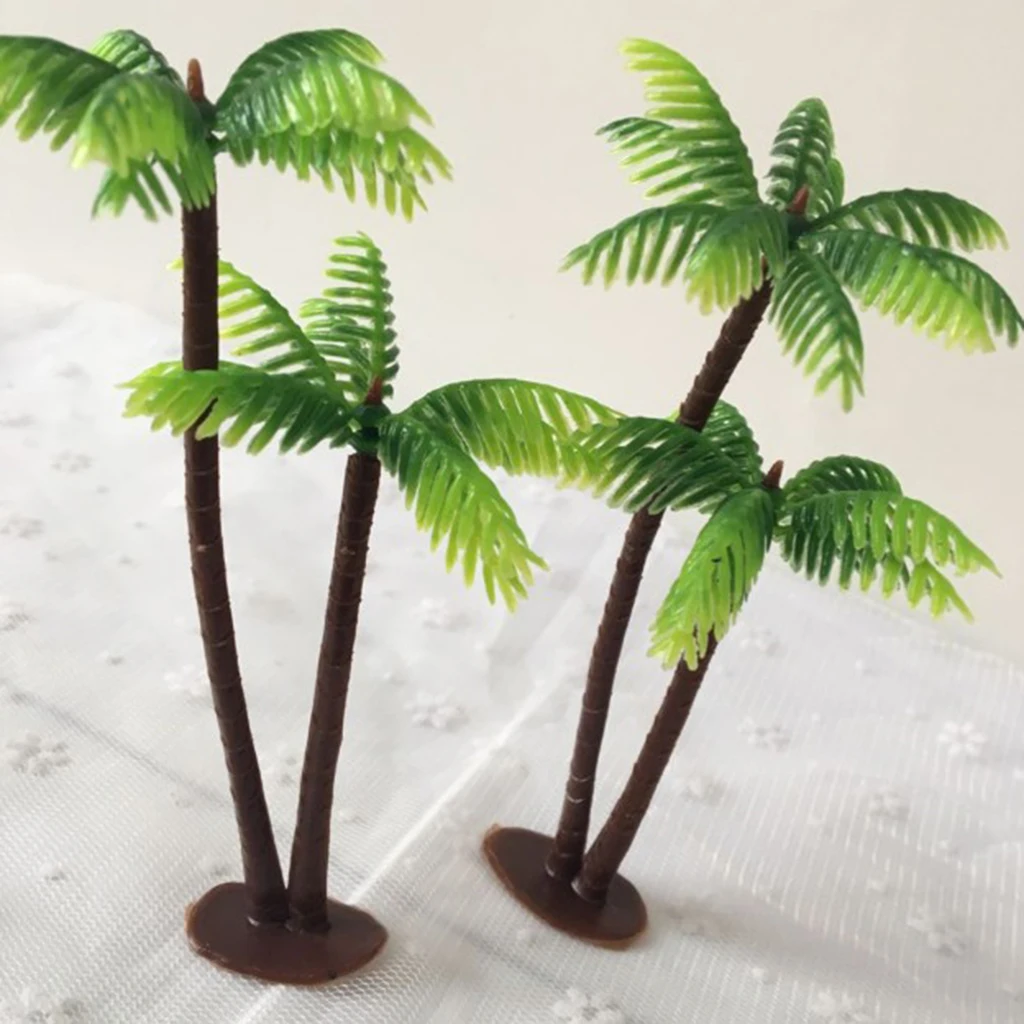 Mini Artificial Coconut Palm Tree Aquarium Plants Ornament Home Decoration