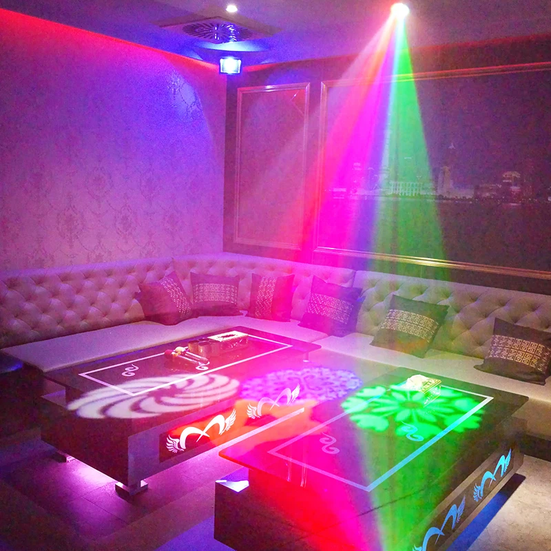 YSH Laser Disco Light Party Lamp Fog Machine Radiation DJ Controller Projecter Led Music Stage Home Decoration Gift RGB Strobe