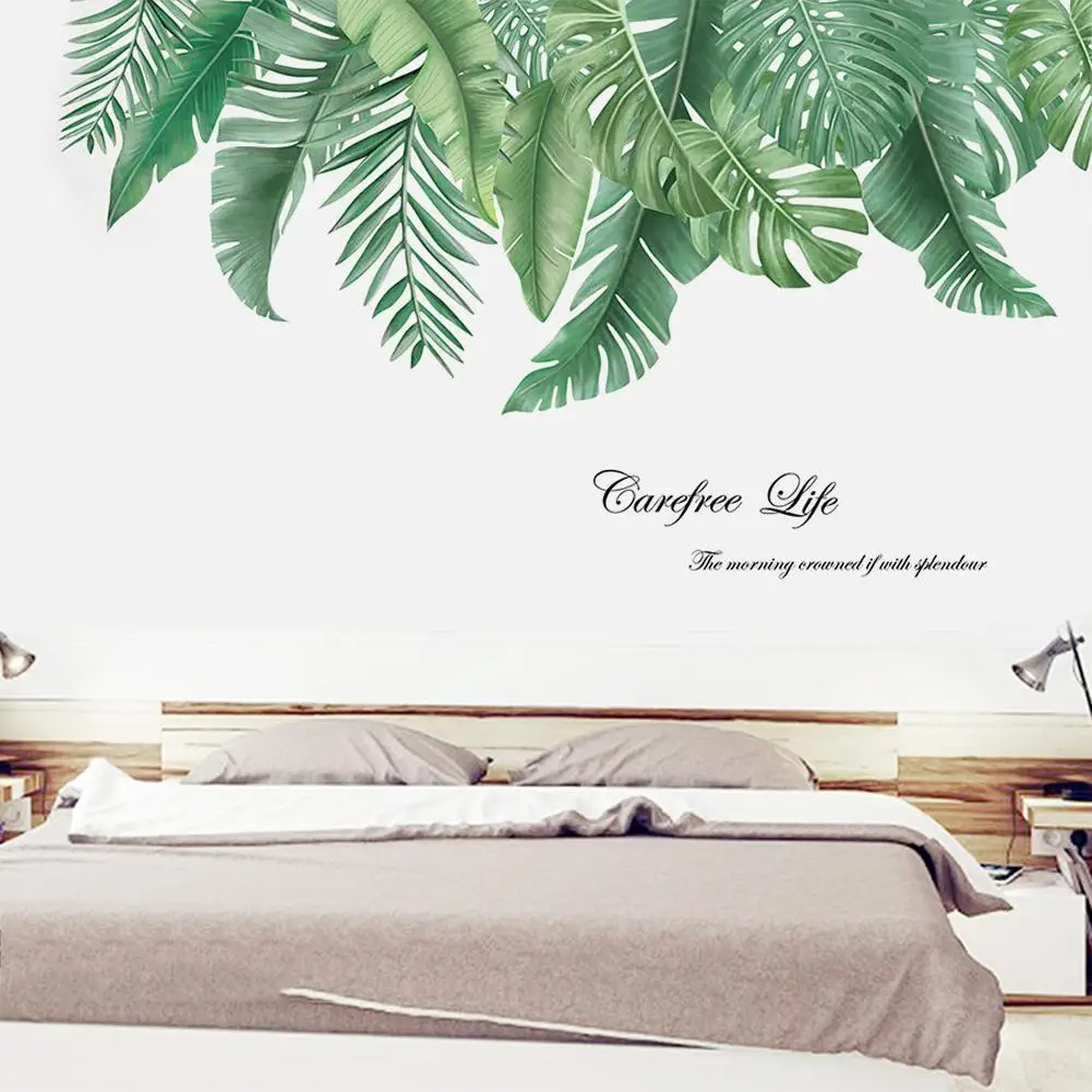 

Wall Stickers Wall Decal Plants Tropical Leaves Wall Stickers Large Leaves Green Wall Stickers Living Room Bedroom Wall Deco