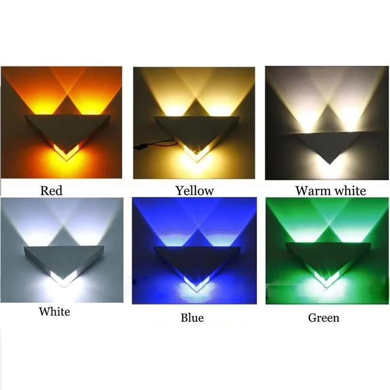 3 Вт треугольный настенный светильник современный скандинавский