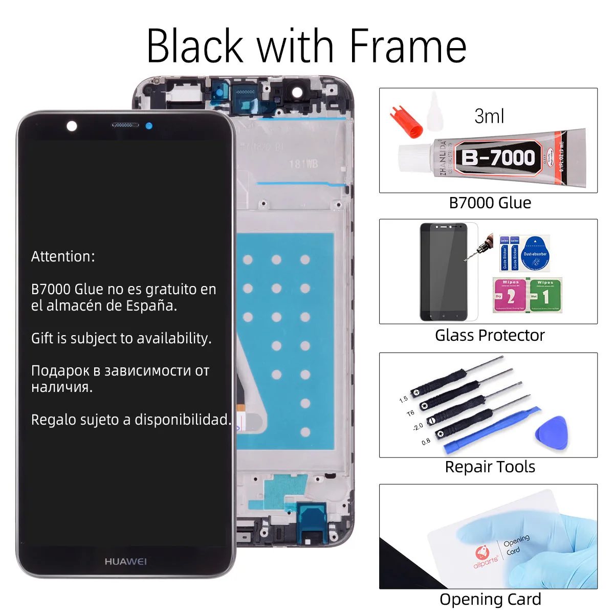 with Frame Black Дисплей для HUAWEI P Smart Enjoy 7S FIG LX1 fig-lx3 fig-lx1 LCD в сборе с тачскрином на рамке 5.65'' черный белый синий золото - Цвет: with Frame Black