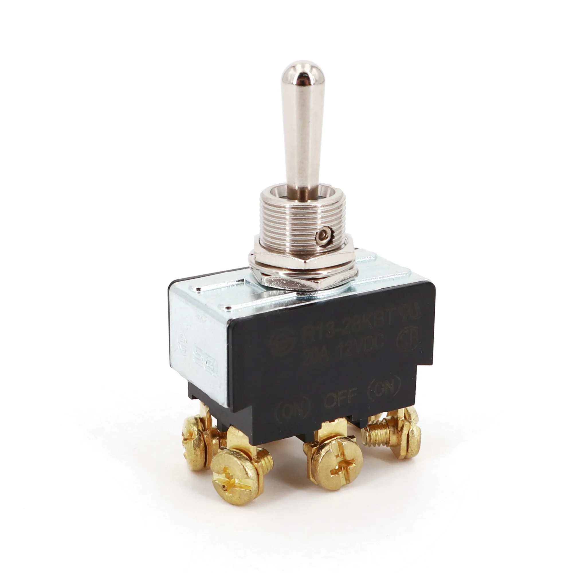 Interruptor Momentâneo da Alavanca do Metal Alternância do Carro Dpdt Posições Pinos Sci R1328kbt 20a 12v dc