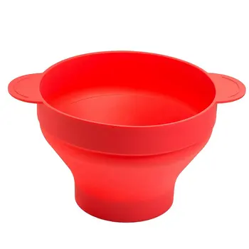 

Silicone Popcorn Bowl Microwave Oven Folding Popcorn Bucket High Temperature Large With Lid Silicone Bucket Popcorn Bowl