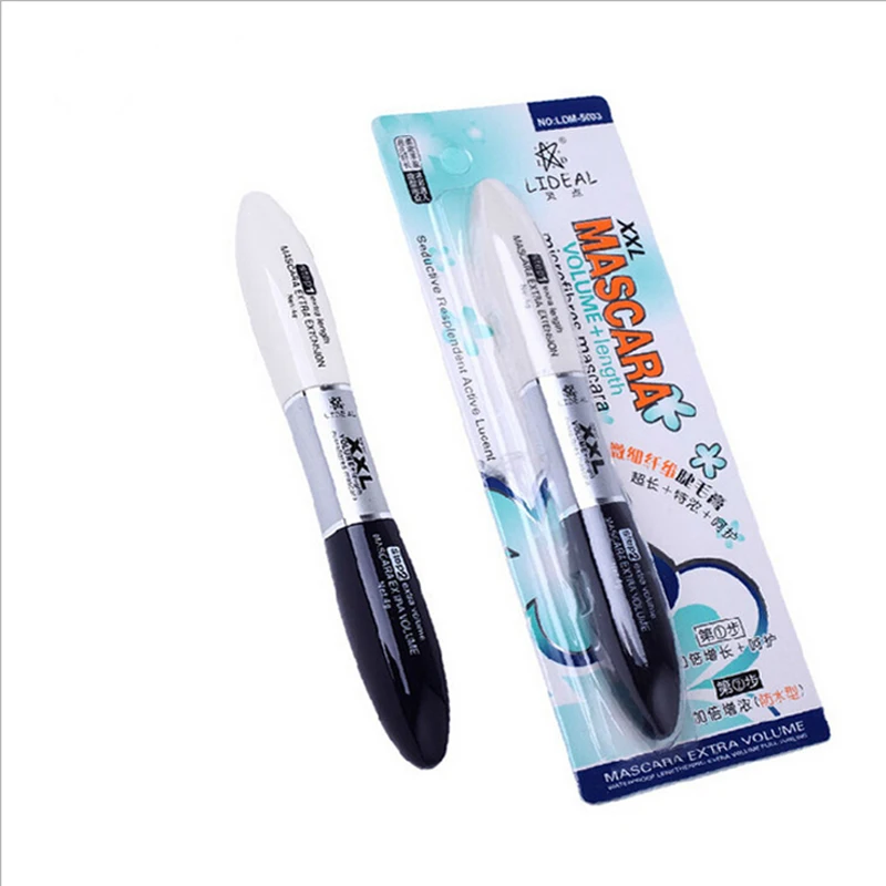 Бренд LIDEAL тушь для ресниц с двумя головками черно-белая двойная щетка