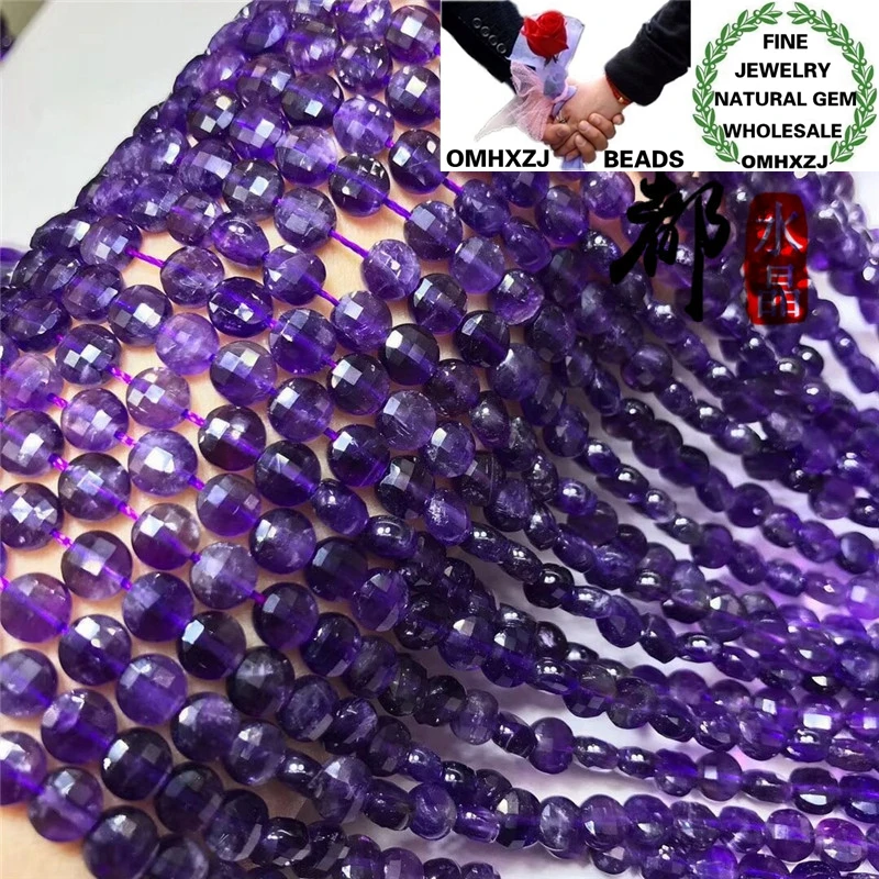 6mm OMHXZJ ZB329 6 мм DIY браслет ожерелье аксессуары для изготовления ювелирных изделий Компоненты натуральный камень мелкий аметист круглые бусины - Цвет: 6mm