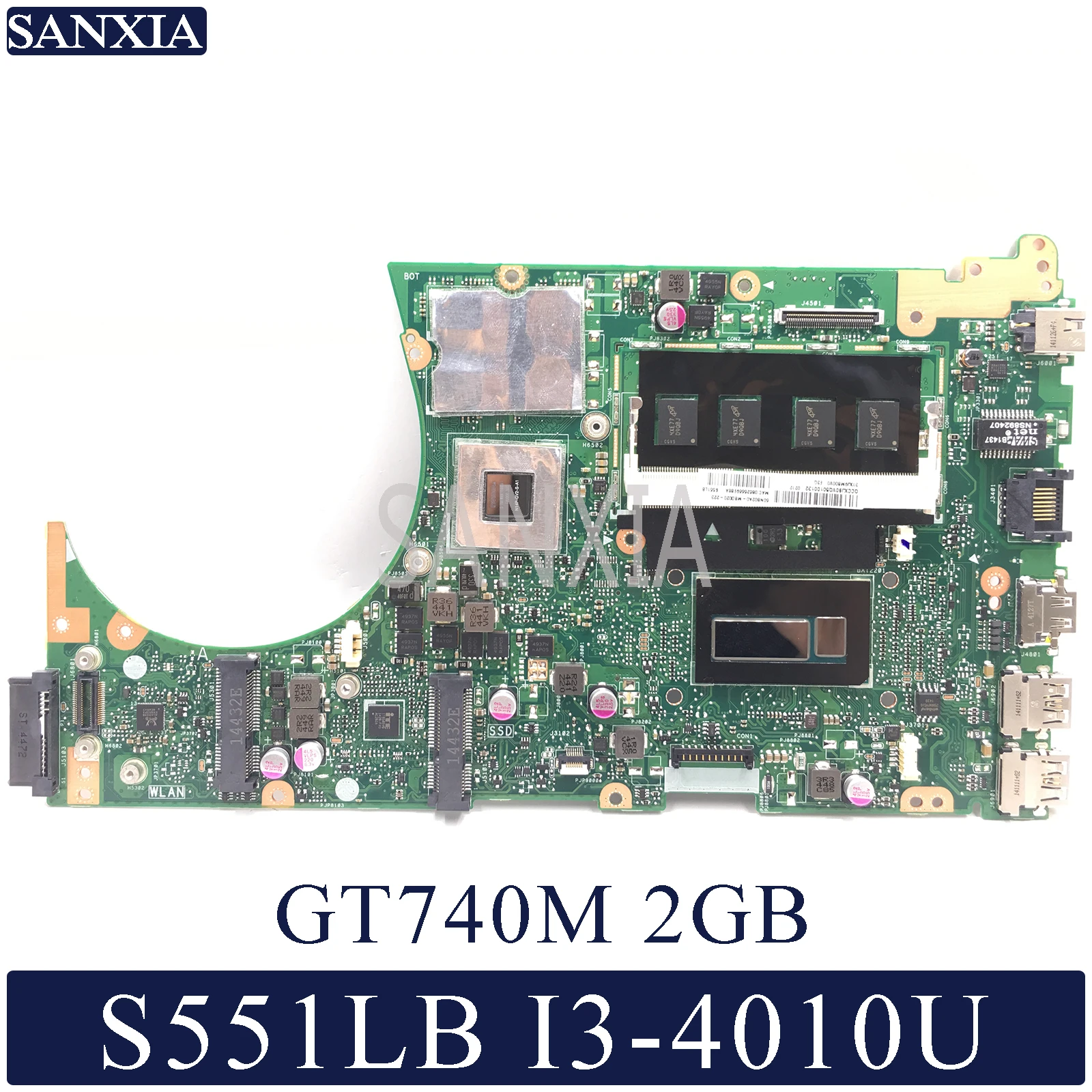 KEFU S551LB материнская плата для ноутбука ASUS S551LB S551LN оригинальная материнская плата 4GB-RAM I3-4010U GT740M-2GB