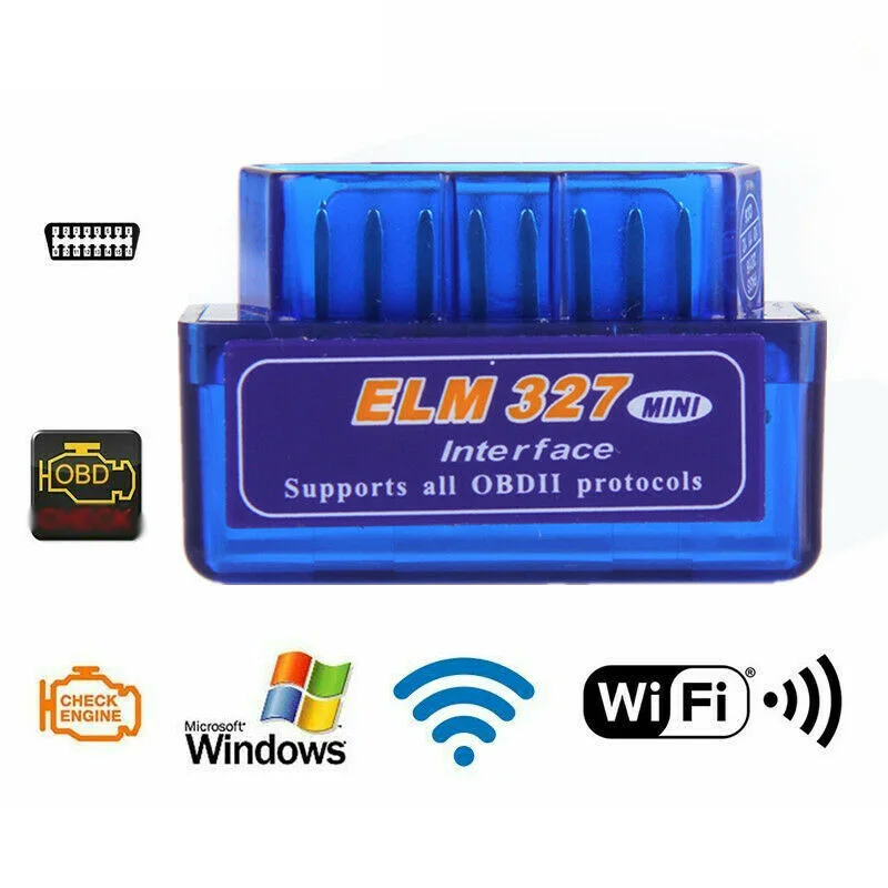 Автомобильный адаптер сканера, беспроводное оборудование Bluetooth 4,2x3x2,5 см Mini ELM327