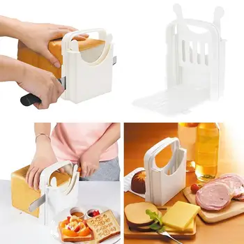 

Abs Plastic Foldable Kitchen Bread Slicer Cutting Guide Baking Tools Tools Bread Slice Rack G9K3
