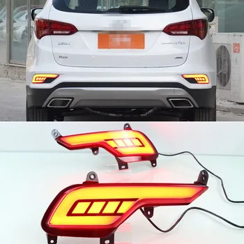 

CSCSNL 1 Pair LED Rear Bumper Reflector Light Brake Light Turn Signal Light For Hyundai ix45 Santa Fe Santafe 2016 2017 2018