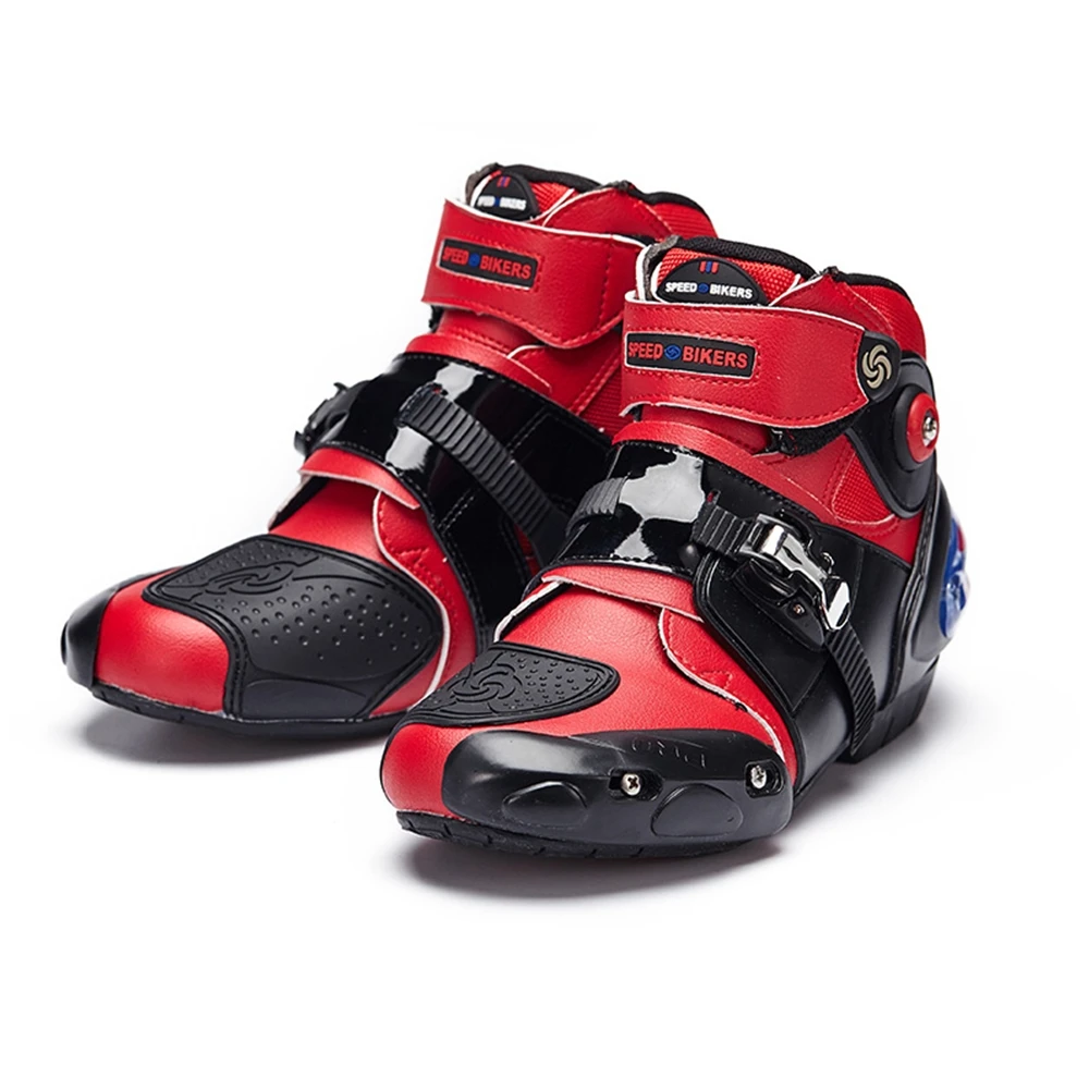 Men Women Motorcycle Boots Motocross Professional Racing Shoes Motorbike Biker Rider Protective Riding Boot Moto Zapatos A9003