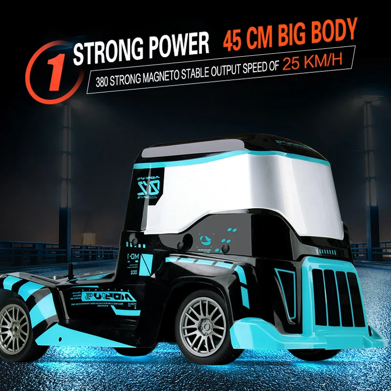 

Rc Truck 1:10 4wd High Speed 25 Km/H 2.4G Light Big Body Remote Control Truck Car Control Distance Electronic Hobby Toys