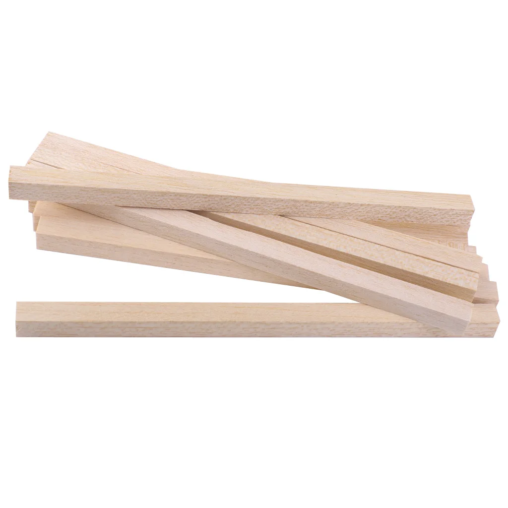 chiwanji 20pcs Craft Sticks Tower Hobbies Rods Balsa Wooden Wood Working 200mm X 10mm