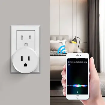 

Homekit Socket US Plug 10A Home Smart Wifi Siri Voice Remote Control Lamp Home Appliances Timing Setting Device Sharing