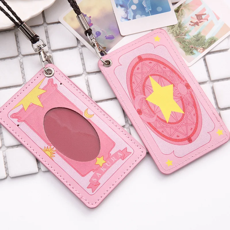 

New Style Wallet Anime Cartoon Pu Bus Card Holder Access Control Card Holder Meal Card Holder Work Card with Leather Weaving Lan