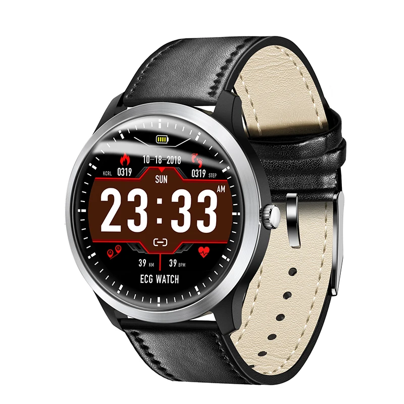 

N58 ECG ECG Smart Bracelet PPG Smart Watch ECG Heart Rate Monitor ECG Blood Pressure Smart Watch for Android & iOS(black)