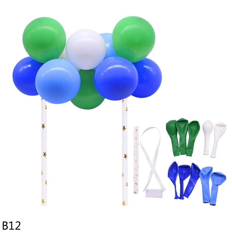 10 шт. 5 дюймов красочные мини-шары облако торт Топпер латексные конфетти шары День рождения украшения для тортов для свадебных вечеринок - Цвет: B12
