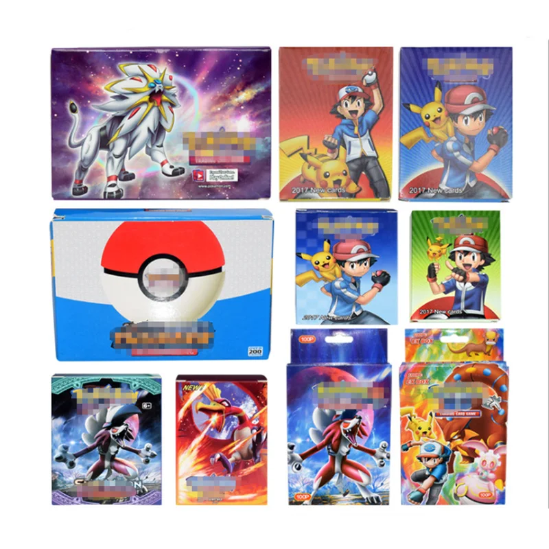 100 120 200 324 sheets GX EX MEGA Pokemon Card Pikachu Pokémon Flash Card English Children's Gifts cards