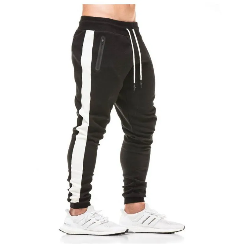 

Cotton spratly sweatpants, running pants, fall 2020, striped printed men's sweatpants, pockets, vintage men's sweatpants